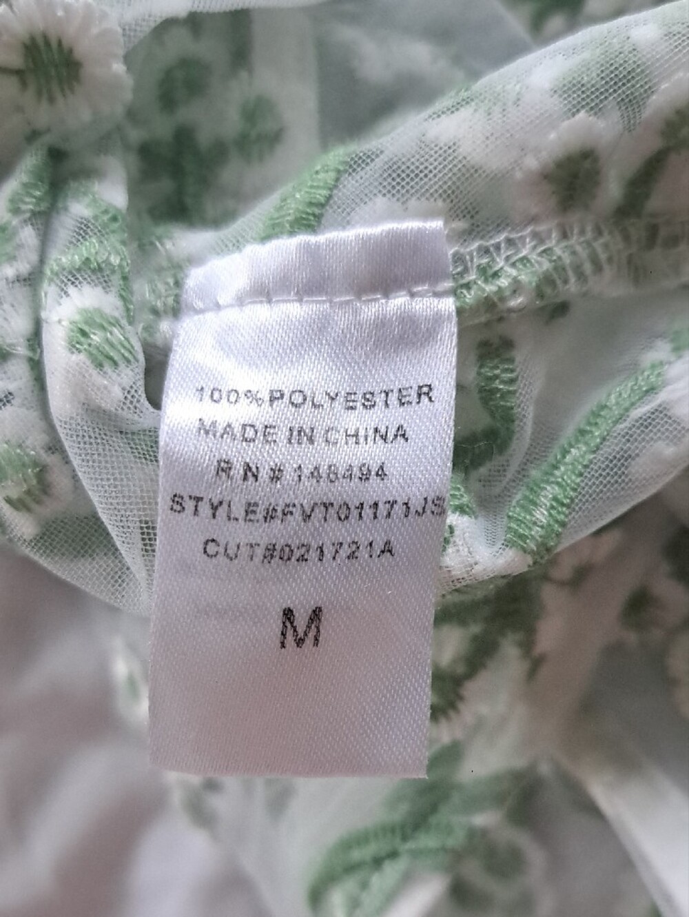 Windsor Sheer Floral Embroidered Wrap Top Fairy Cottage Coquette Garden Party M - Picture 15 of 15